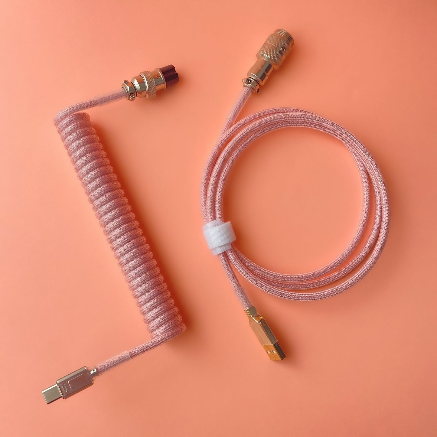 Pink Bliss Coiled USB Cable Set - SilkeyKBD