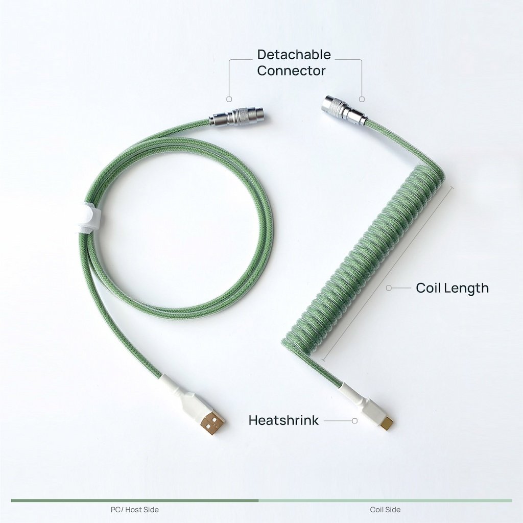 Coiled USB Cable Chart Guide - SILKEYKBD