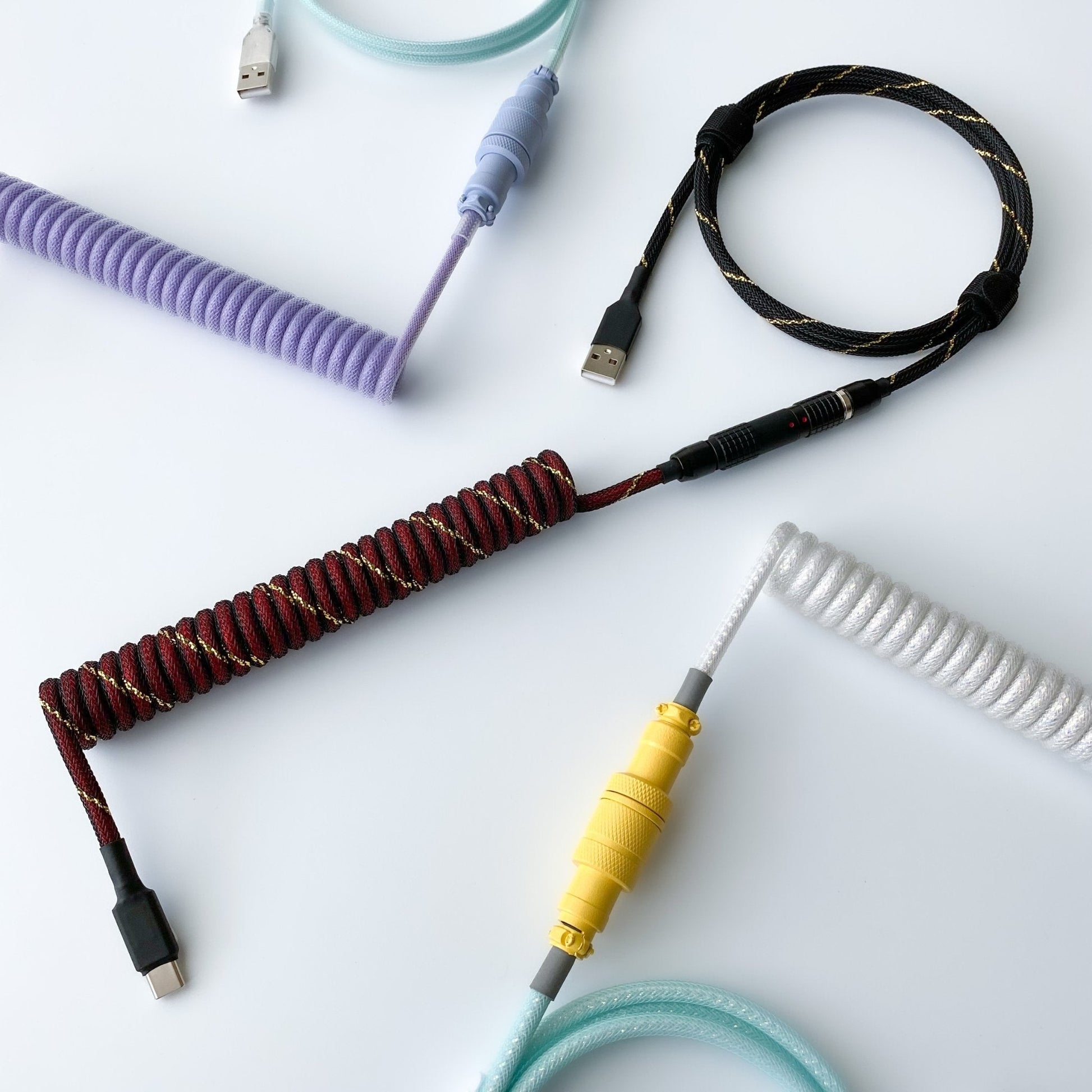 Multicoloured Coiled USB Cable - SILKEYKBD